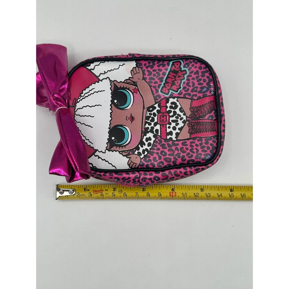LOL Surprise Backpack Purse Pink Leopard Born to Rock Bow Small‎ Clip On